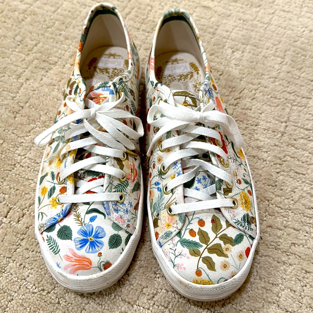 Rifle Paper Co Keds 8.5 Strawberry Fields